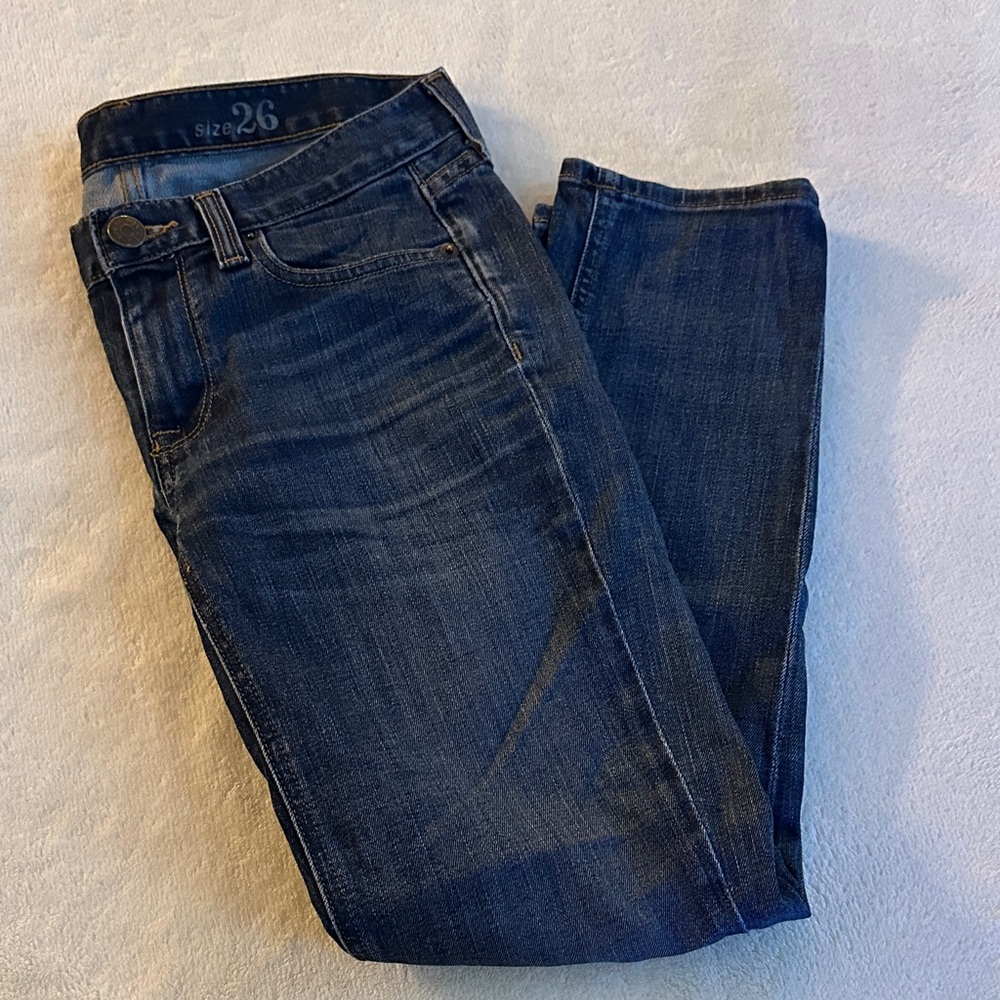 J. Crew Dark Cropped Matchstick jeans size 26